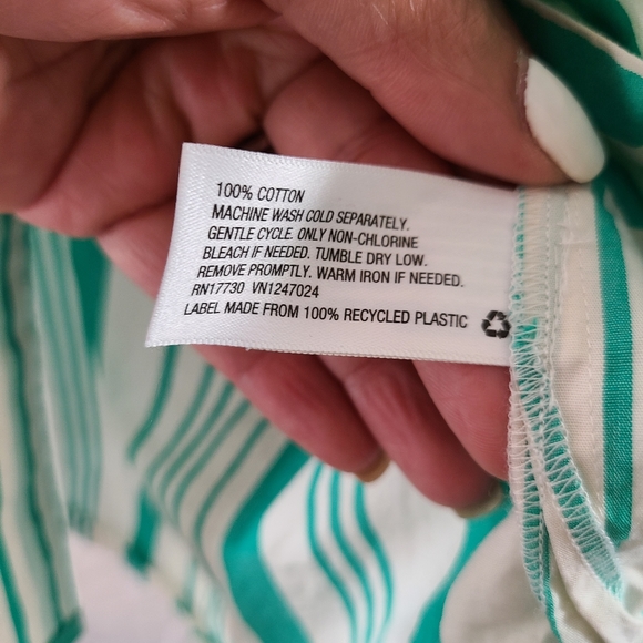 A New Day Strip Button Down Short Sleeve Shirt - Picture 6 of 8